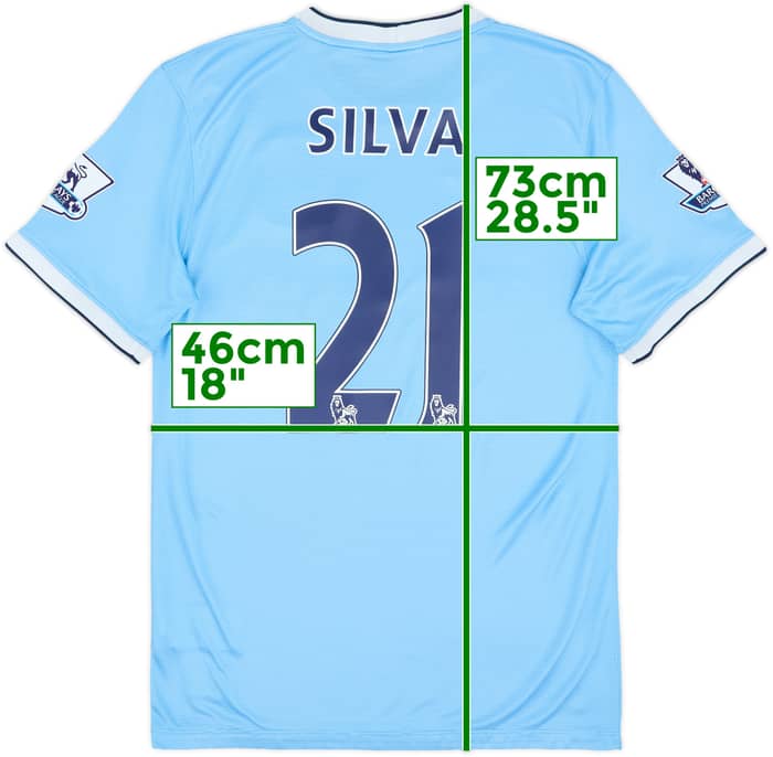 2013-14 Manchester City Home Shirt Silva #21 - 5/10 - (S)