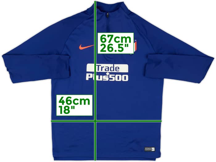 2020-21 Atletico Madrid Nike 1/4 Zip Training Top - 6/10 - (XL.Boys)