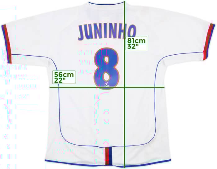 2002-04 Lyon Home Shirt Juninho #8 - 6/10 - (XL)