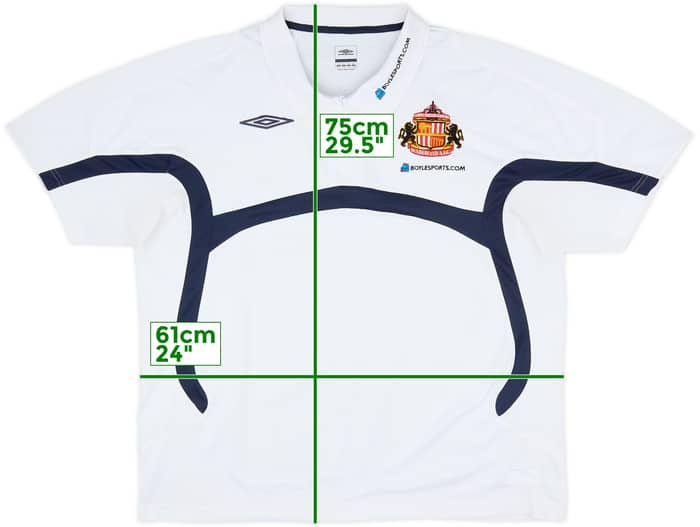 2007-08 Sunderland Umbro 1/4 Zip Polo Shirt - 7/10 - (XXL)