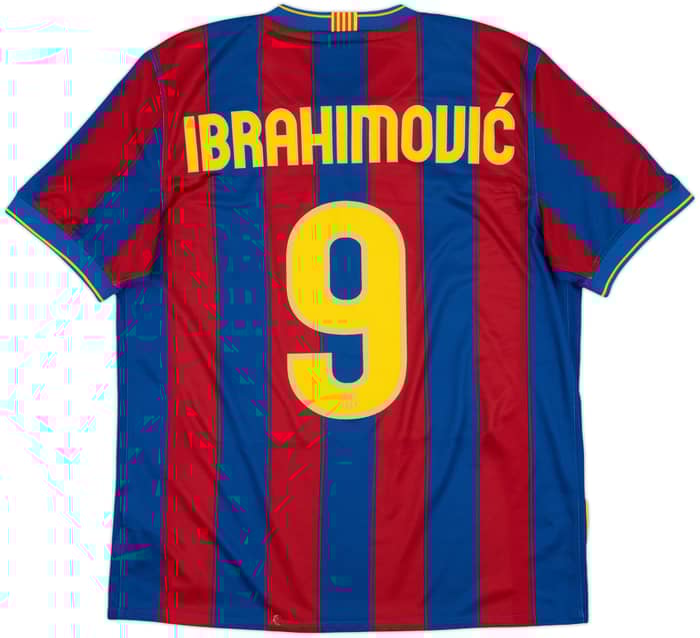 2009-10 Barcelona Home Shirt Ibrahimovic #9 - 6/10 - (M)