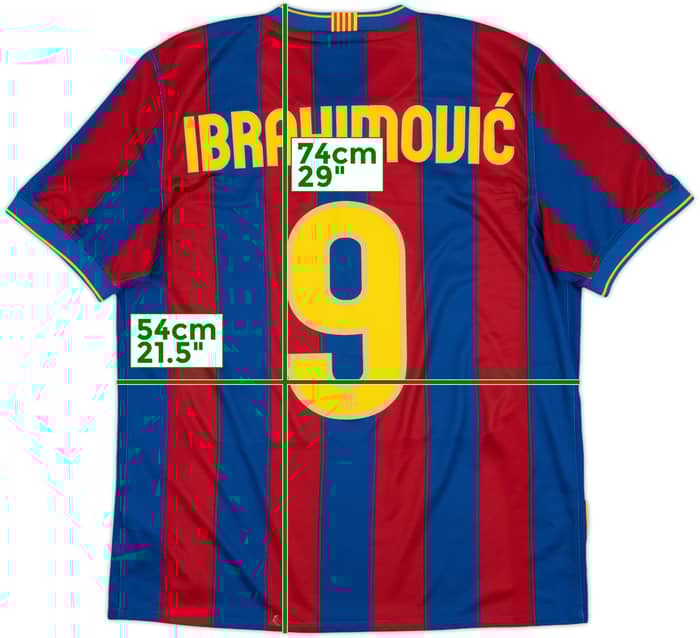 2009-10 Barcelona Home Shirt Ibrahimovic #9 - 6/10 - (M)