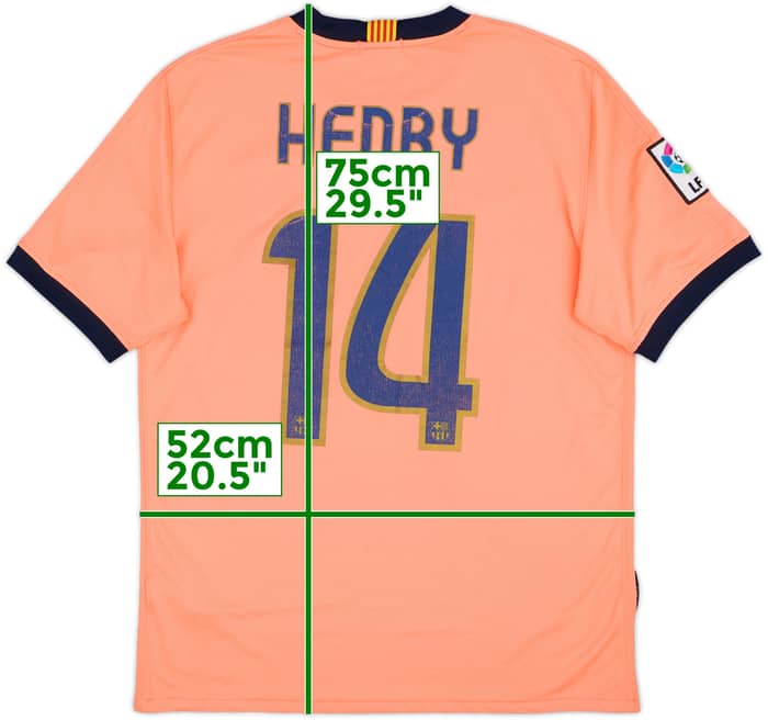 2009-10 Barcelona Away Shirt Henry #14 - 6/10 - (M)