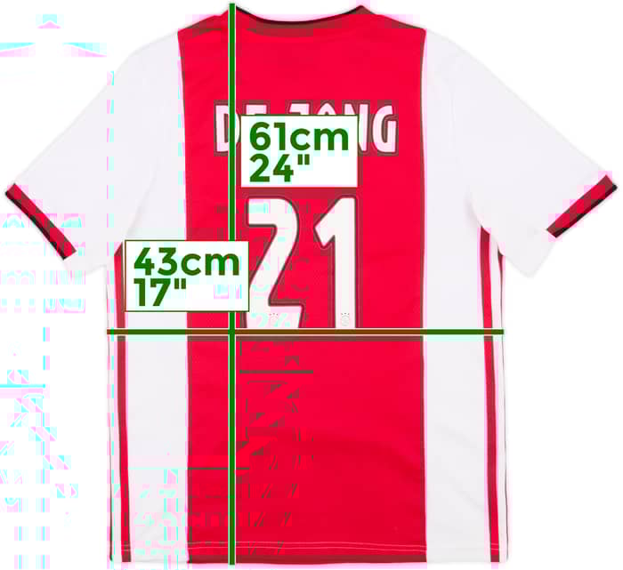 2019-20 Ajax Home Shirt De Jong #21 - 7/10 - (L.Boys)