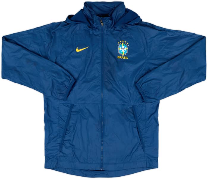 2020-21 Brazil Nike Hooded Rain Jacket - 9/10 - (M)