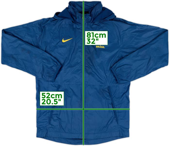 2020-21 Brazil Nike Hooded Rain Jacket - 9/10 - (M)