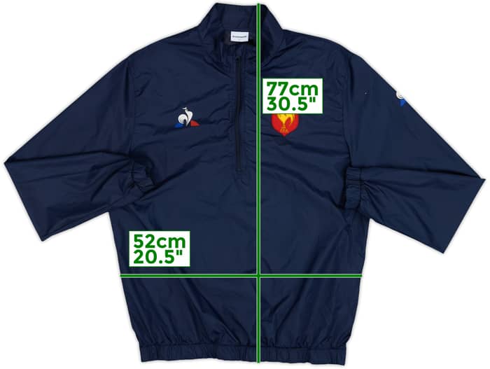 2010s France Rugby Le Coq Sportif 1/2 Zip Windbreaker - 9/10 - (L)