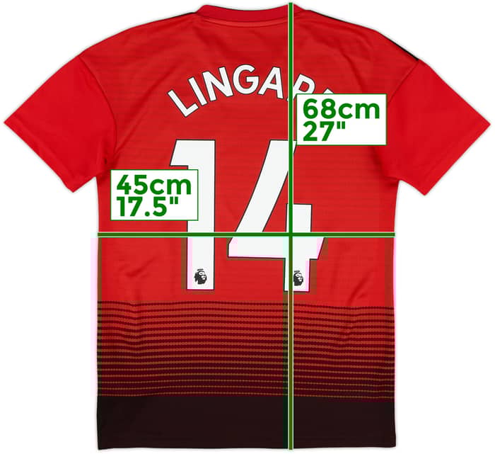2018-19 Manchester United Home Shirt Lingard #14 - 6/10 - (XS)