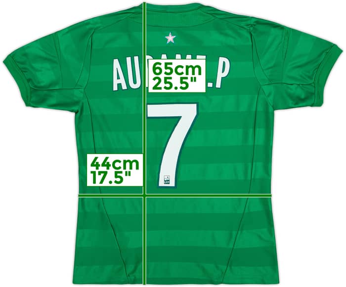 2012-13 Saint Etienne Home Shirt Aubame.P #7 - 8/10 - (L.Boys)