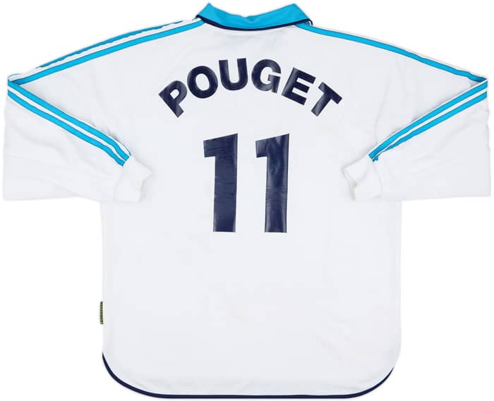 1999-00 Olympique Marseille Player Issue Home L/S Shirt Pouget #11 - 5/10 - (XL)