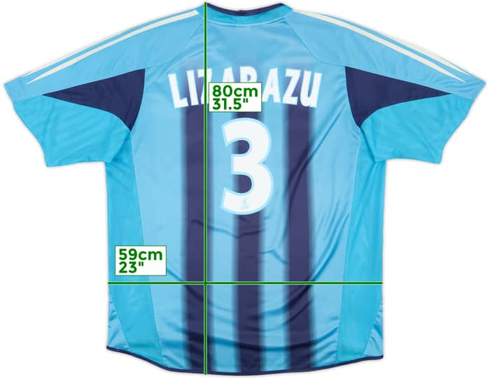 2004-05 Olympique Marseille Away Shirt Lizarazu #3 - 6/10 - (XL)