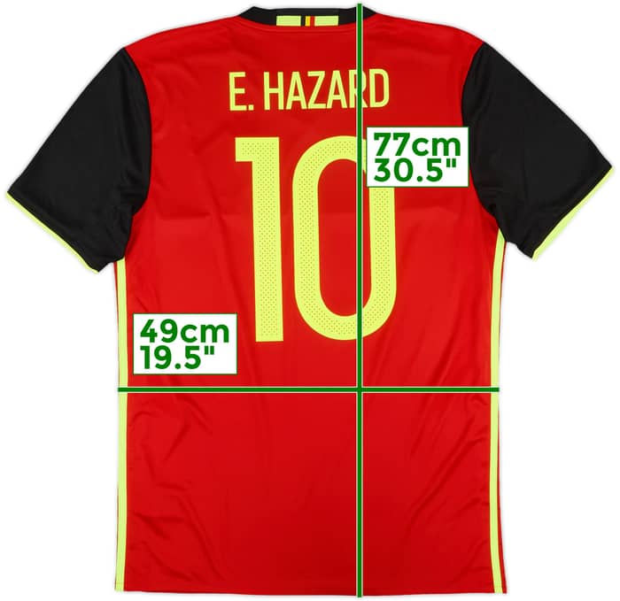 2016-17 Belgium Home Shirt E. Hazard #10 - 10/10 - (M)