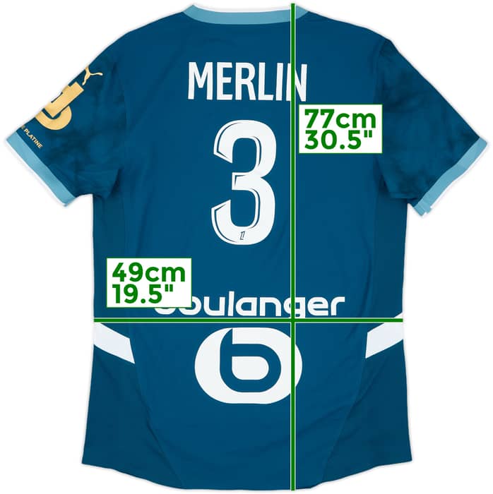 2024-25 Olympique Marseille Authentic Away Shirt Merlin #3 - 7/10 - (S)
