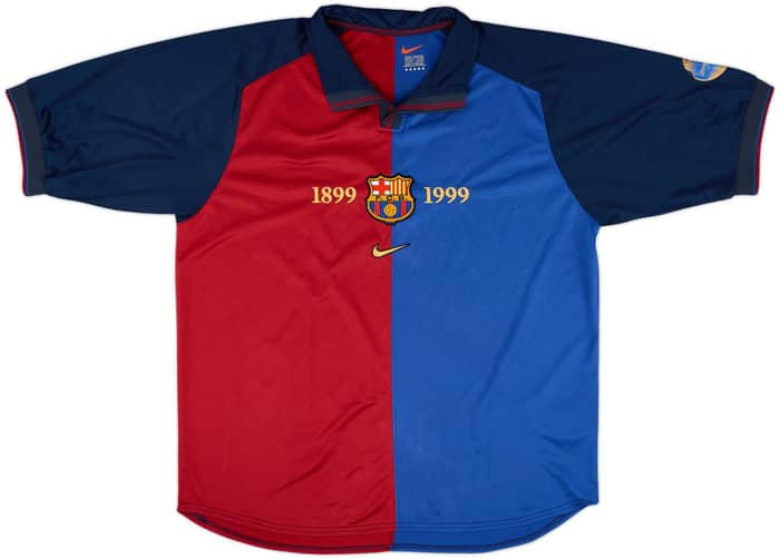 1999-00 Barcelona Centenary Home Shirt Guardiola #4 - 5/10 - (XL)