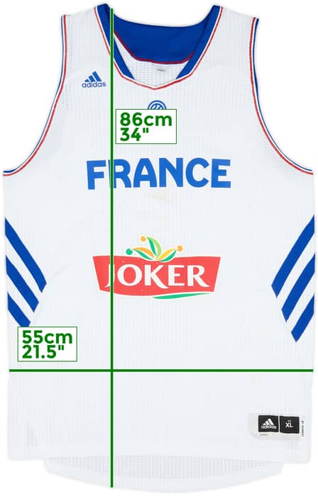 2014-15 France National Basketball adidas Away Jersey - 5/10 - (XL)