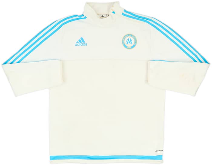 2015-16 Olympique Marseille adidas 1/4 Zip Sweat Top - 6/10 - (L)