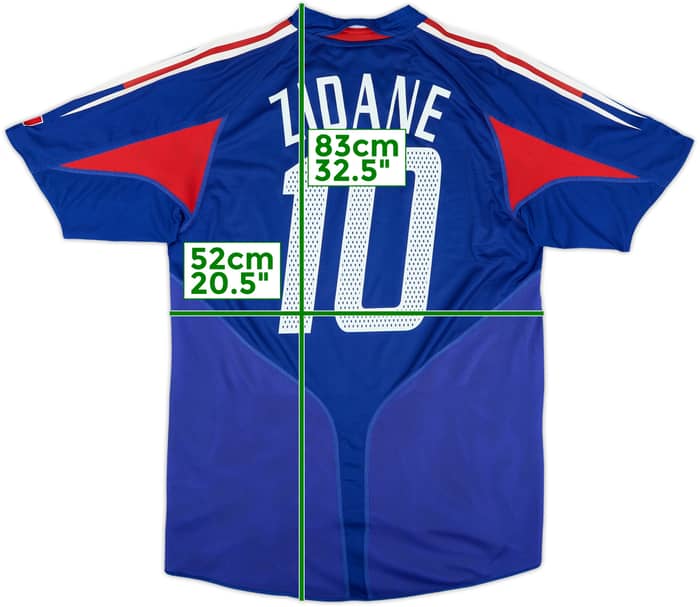 2004-06 France Home Shirt Zidane #10 - 6/10 - (M)