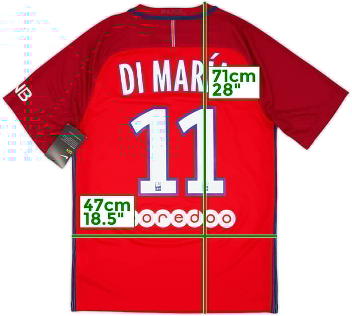 2016-17 Paris Saint-Germain Away Shirt Di Maria #11 (S)