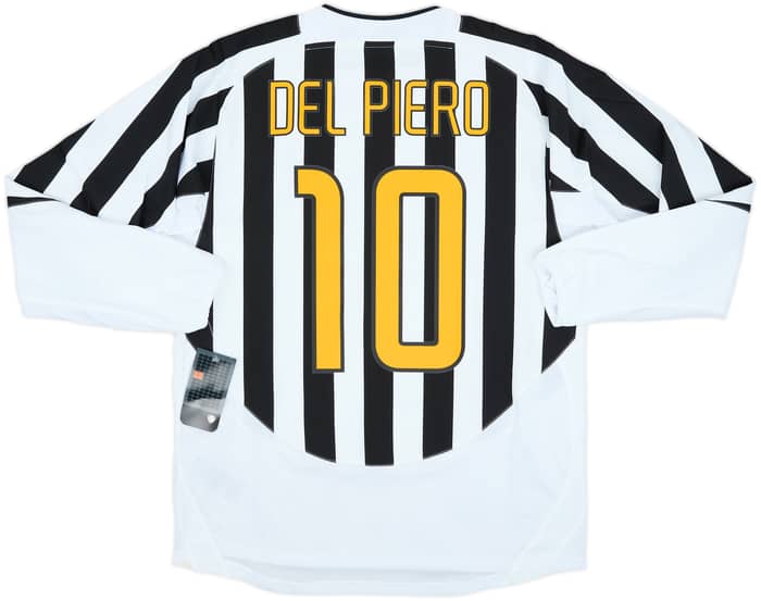 2003-04 Juventus Player Issue Home L/S Shirt Del Piero #10 (L)