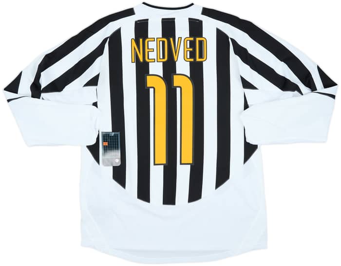 2003-04 Juventus Player Issue Home L/S Shirt Nedved #11 (L)