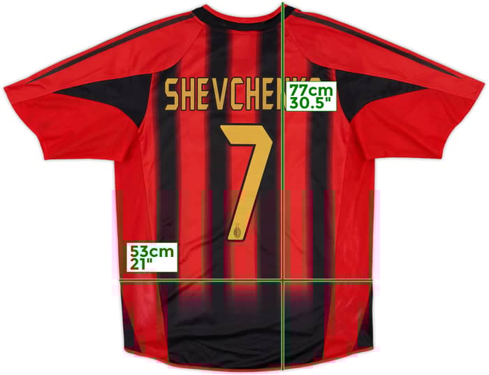 2004-05 AC Milan Home Shirt Shevchenko #7 - 9/10 - (M)