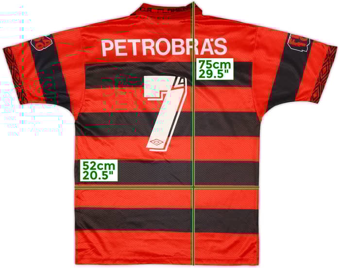 1993-94 Flamengo Home Shirt #7 - 9/10 - (M)