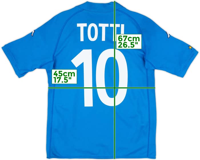 2002 Italy Home Shirt Totti #10 - 10/10 - (S)