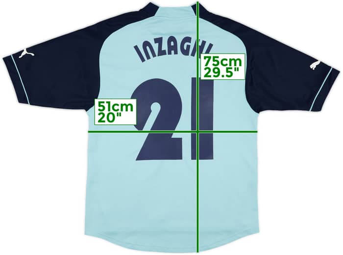 2002-03 Lazio Third Shirt Inzaghi #21 - 8/10 - (M)