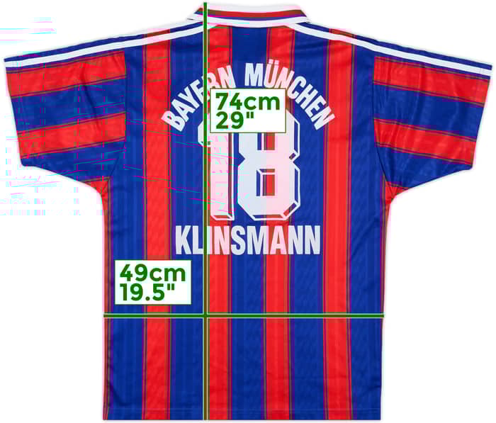 1995-97 Bayern Munich Home Shirt Klinsmann #18 - 6/10 - (S)
