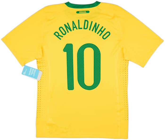 2010-11 Brazil Authentic Home Shirt Ronaldinho #10 (L)