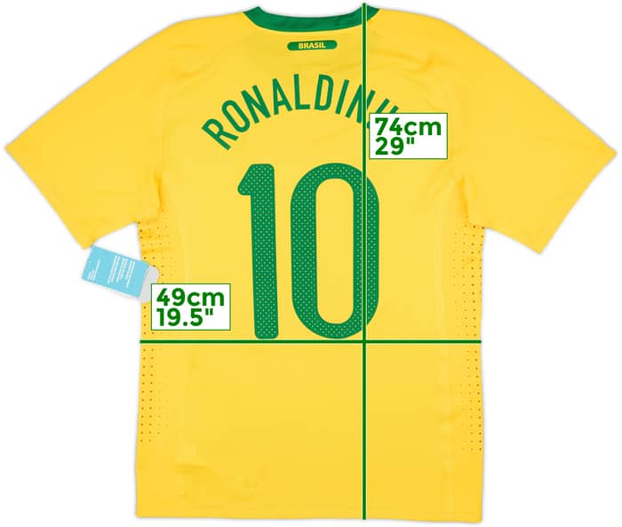 2010-11 Brazil Authentic Home Shirt Ronaldinho #10 (L)