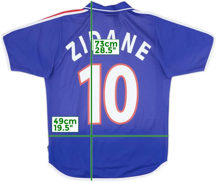 2000-02 France Home Shirt Zidane #10 - 6/10 - (S)