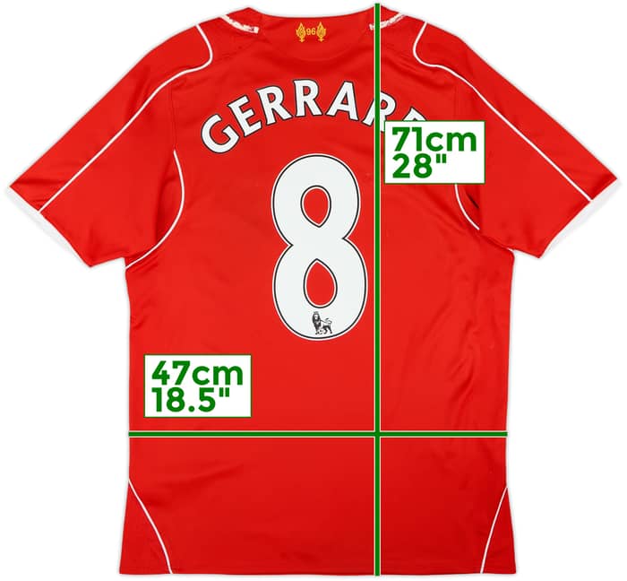 2014-15 Liverpool Home Shirt Gerrard #8 - 5/10 - (S)