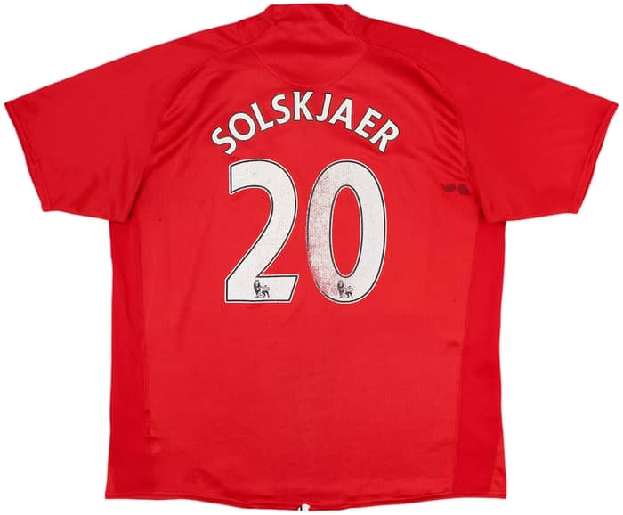 2007-09 Manchester United Home Shirt Solskjaer #20 - 4/10 - (XL)
