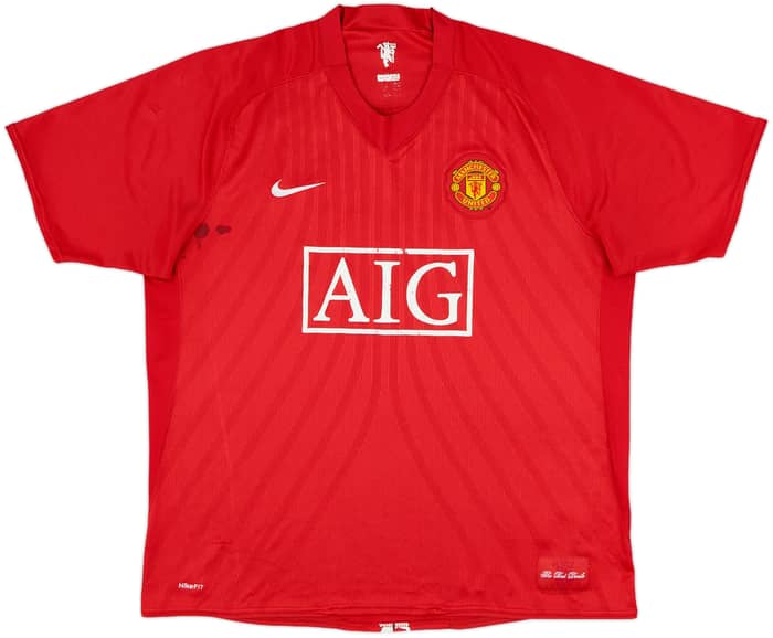 2007-09 Manchester United Home Shirt Solskjaer #20 - 4/10 - (XL)