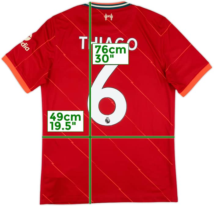 2021-22 Liverpool Home Shirt Thiago #6 - 8/10 - (M)