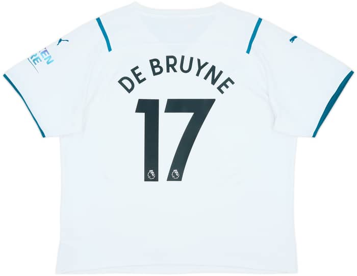 2021-22 Manchester City Away Shirt De Bruyne #17 - 5/10 - (XXL)