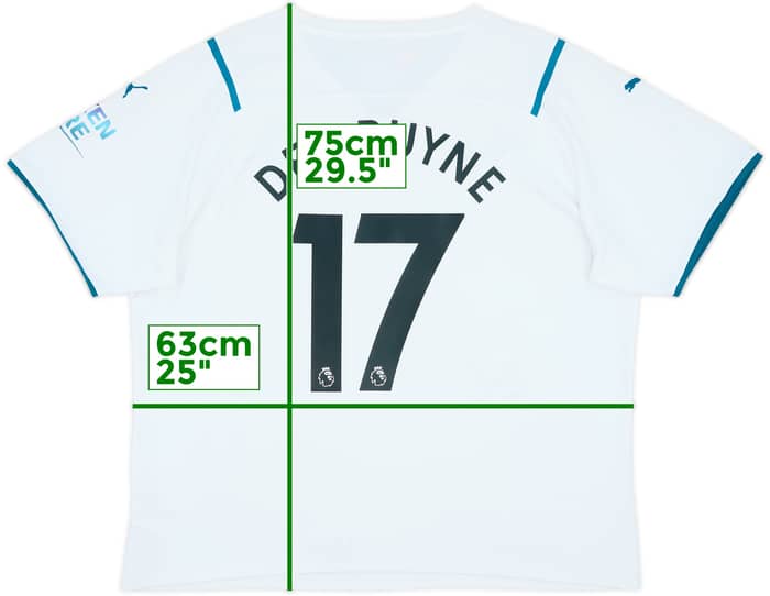 2021-22 Manchester City Away Shirt De Bruyne #17 - 5/10 - (XXL)