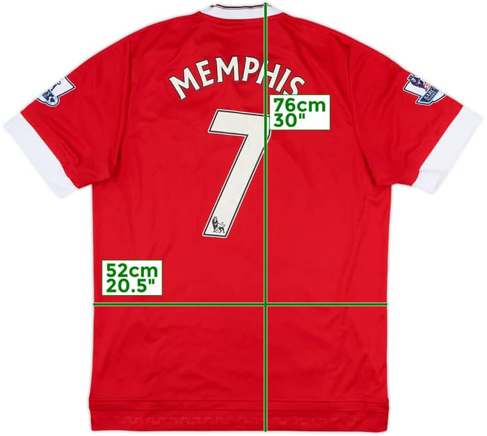 2015-16 Manchester United Home Shirt Memphis #7 - 6/10 - (L)