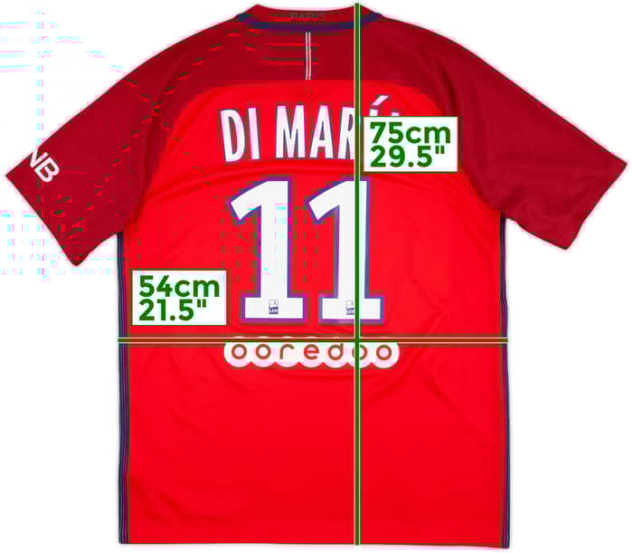2016-17 Paris Saint-Germain Away Shirt Di Maria #11 - 9/10 - (L)