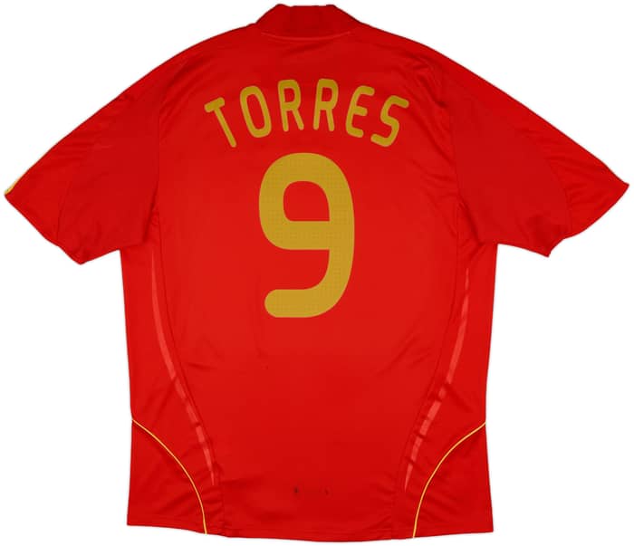 2007-09 Spain Home Shirt Torres #9 - 7/10 - (L)