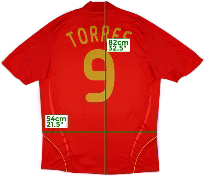 2007-09 Spain Home Shirt Torres #9 - 7/10 - (L)