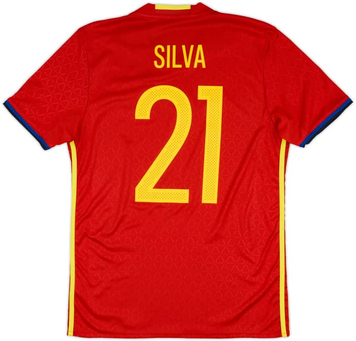 2016-17 Spain Home Shirt Silva #21 - 10/10 - (M)