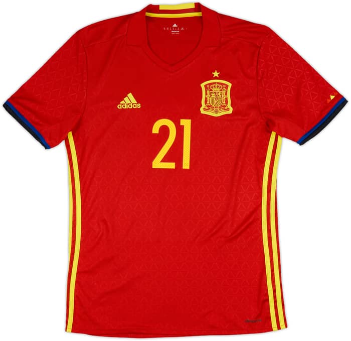 2016-17 Spain Home Shirt Silva #21 - 10/10 - (M)