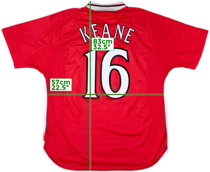 1999-00 Manchester United 'CL Winners' Shirt Keane #16 - 6/10 - (XL)