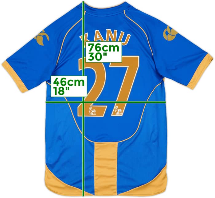 2008-09 Portsmouth Home Shirt Kanu #27 - 8/10 - (S)