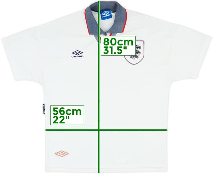 1993-95 England Home Shirt - 6/10 - (L)