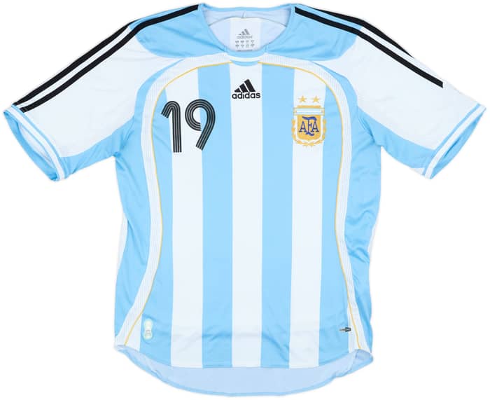 2005-07 Argentina Home Shirt Messi #19 - 5/10 - (M)