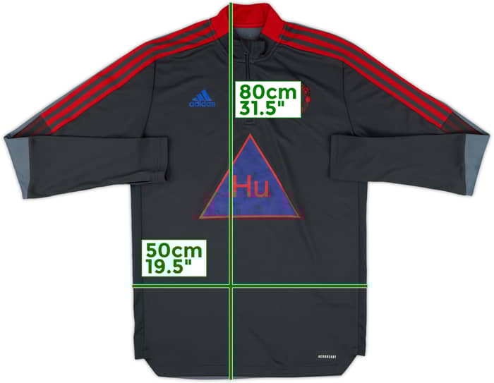 2020-21 Manchester United adidas Humanrace 1/4 Zip Training Top - 8/10 - (M)