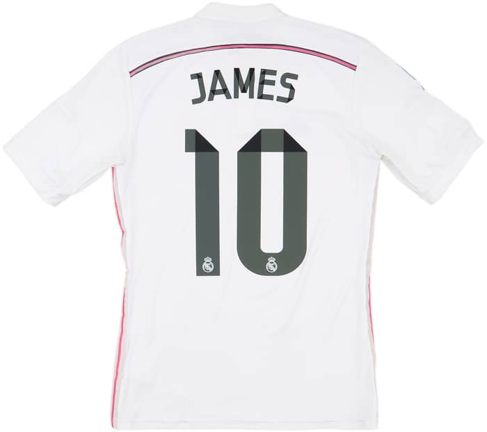 2014-15 Real Madrid Home Shirt James #10 - 7/10 - (S)